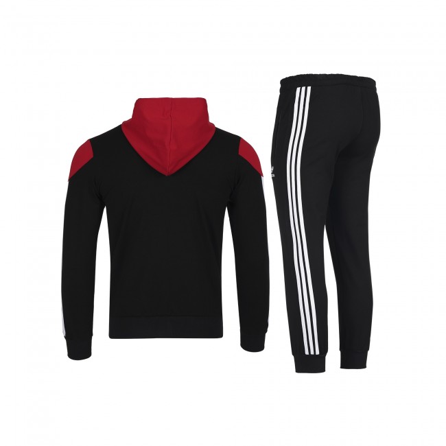 Adidas Black, White and Red Men's Tracksuit